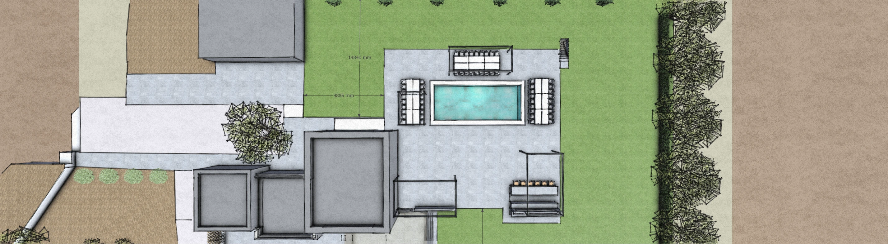 Olive Lines 55 - 80 guests — Villa Elia venue layout